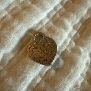 Tiffany & Co. Silver Heart Tag Pendant with Script Engraving